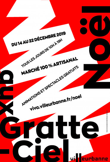 Affiche marché de noël de Villeurbanne 2019